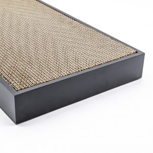 Kratzbrett aus Holz mit Kratzpappe - Schwarz